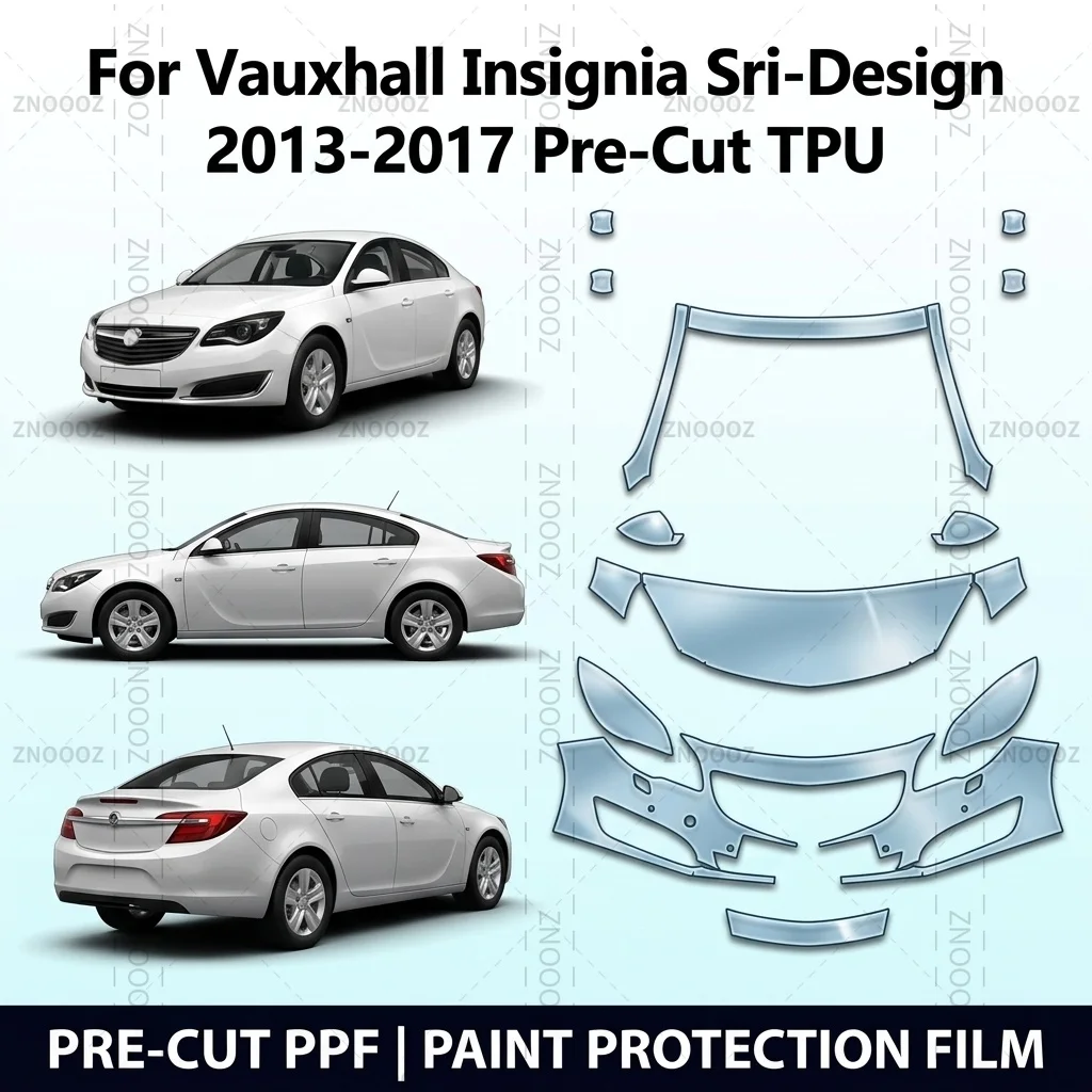 For Vauxhall Insignia Sri-Design 2013-2017 Pre-Cut TPU PPF Paint Protection Film Kit Self Healing High Gloss Anti Yellowing