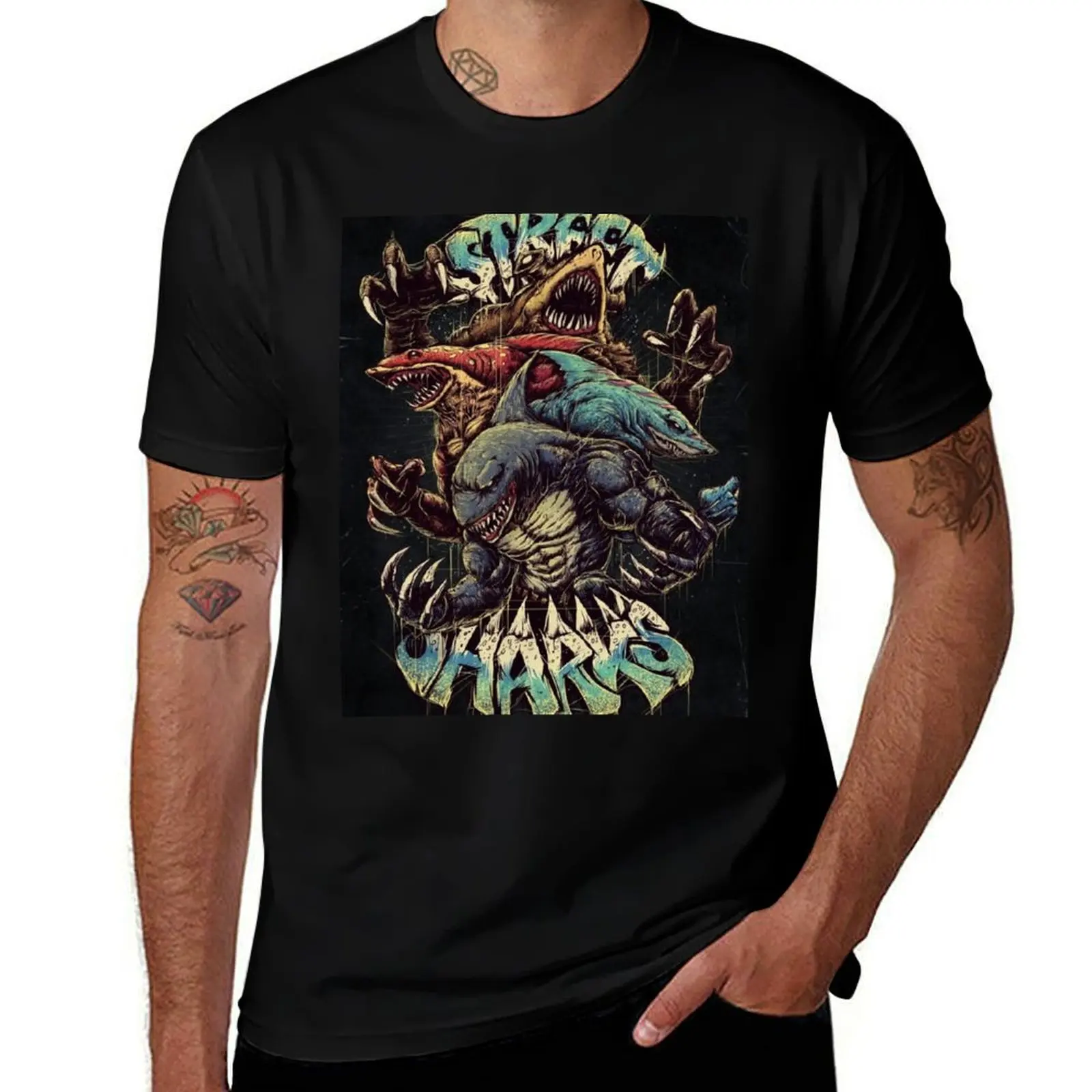 

Street Sharks T-Shirt funny t shirts dark humor t shirt man designer funny t shirts cotton T-Shirt