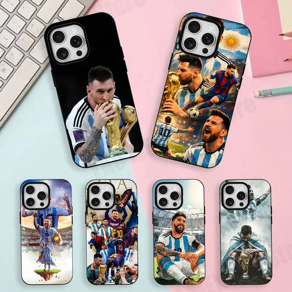 

Football M-Mess-ii Matte Magnetic For Case For iPhone 17,16,15,14,13,12,11 Pro Plus Mini Max Frosted Cover