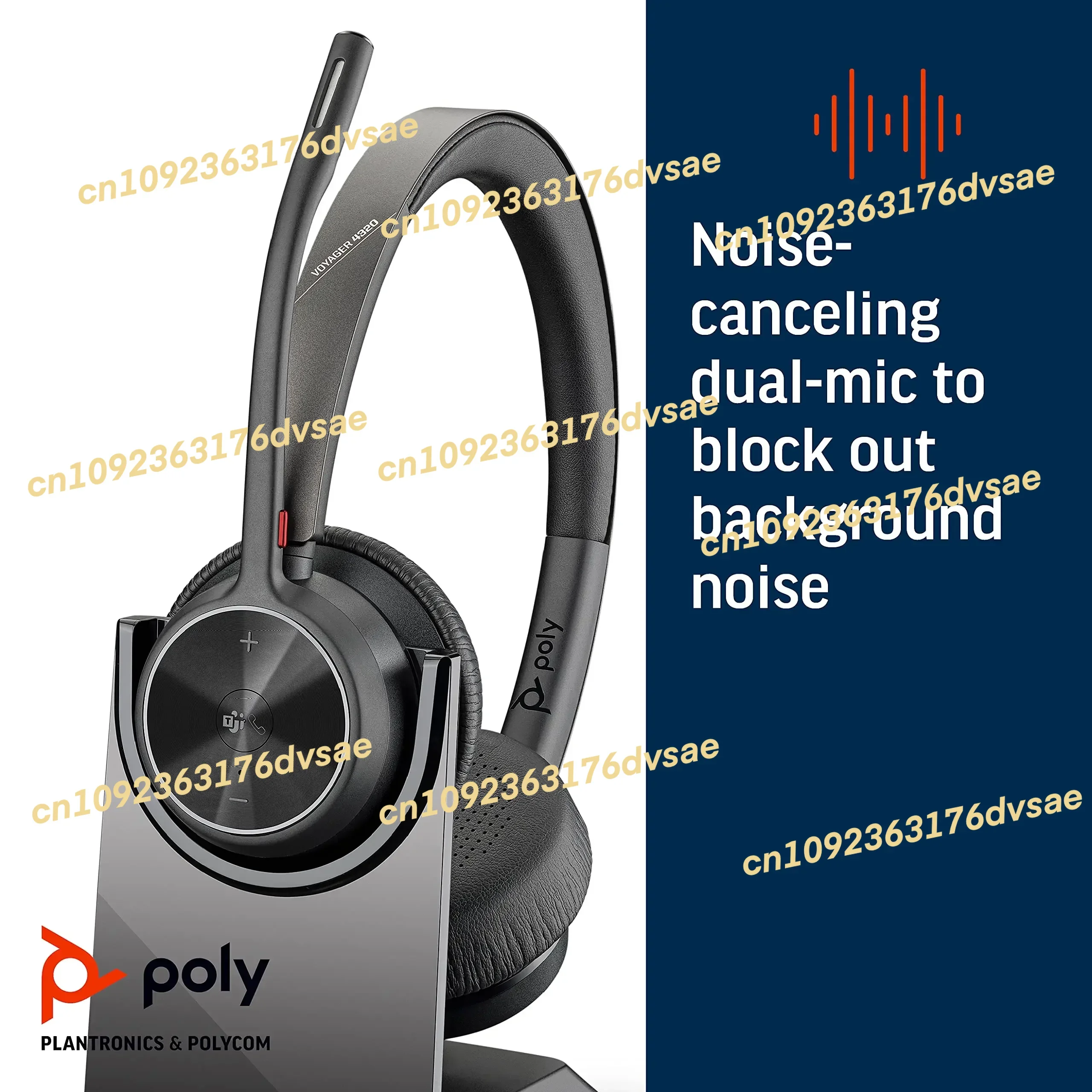 Nouveau casque d'origine Plantronics Poly Voyager 4320 UC USB-A casque sans fil Bluetooth casque sonore stéréo avec support de Charge