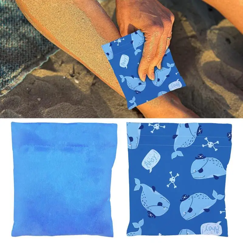 Sand Remover for Beach Beach Sand Cleaner Sand Removal Bag Sand Wipe Off Mitten for Recreation Powder Pouch Sand Remover