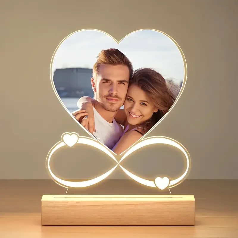 

Customize LED Desk Lamp With Adjustable Brightness Perfect for Bedroom & Office Decor Ideal Personalized Couple Birthday Present