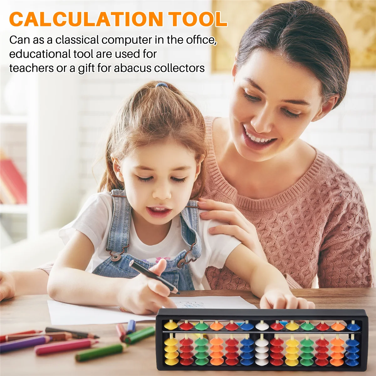 Portable Plastic Abacus Arithmetic Abacus calculation tool