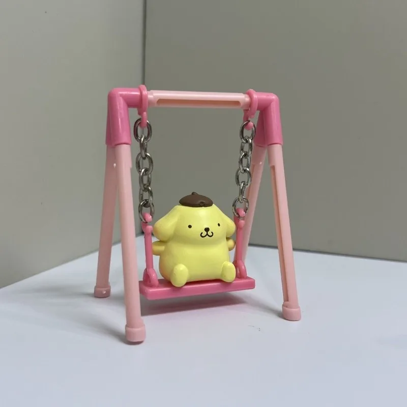 การ์ตูนกาชาปองของเล่นซานริโอ เฮลโล คิตตี้ ปอมปูริน ซินนามอนโรล มายเมโลดี้ แอคชั่นฟิกเกอร์ ของสะสมแบบแกว่งได้ ของตกแต่ง ของขวัญสำหรับเด็ก