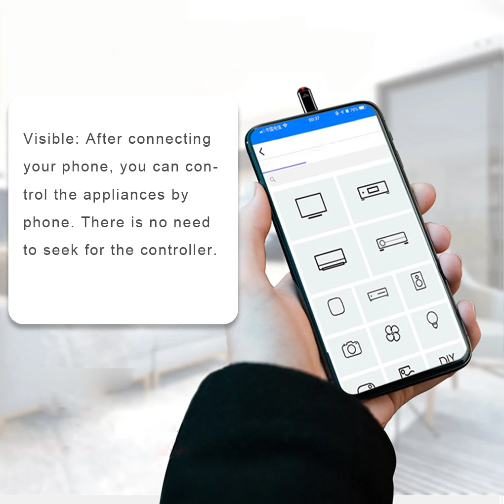 جهاز تحكم عن بعد نوع-C ABS مكبر الأشعة تحت الحمراء ، مفتاح واحد ، واجهة USB ، محول صغير ، مكيف الهواء العالمي ، مكبرات الأشعة تحت الحمراء