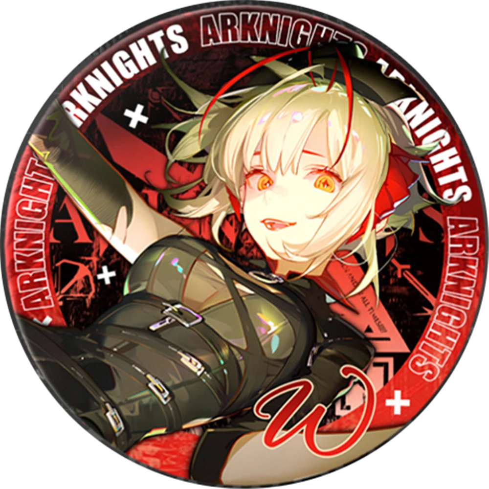 Game Arknights W Amiya Eyjafjalla Texas Lappland Lee Cosplay COSTUME Badge Pin SPTE Tinplate Brooch Prop Christmas Gift