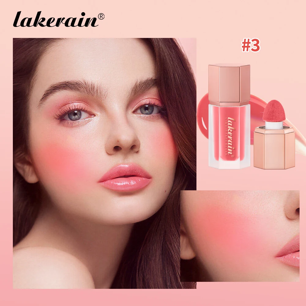 Multi-Use Liquid Blush For Cheeks Soft Cream Long Lasting Waterproof Facial Blusher Eyeshadow Lip Tint Dewy Finish Cosmetics