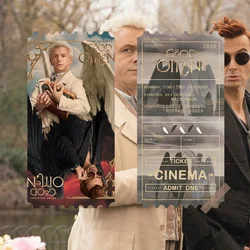 1Pcs Good Omens Original Film Ticket Stub Card Homemade Bookmark Collection TV Show Peripheral Commemorative Gifts For Fans