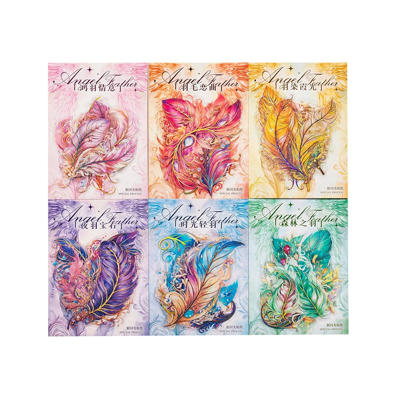 

6packs/LOT Angel's Feather series markers photo album decoration PET sticker