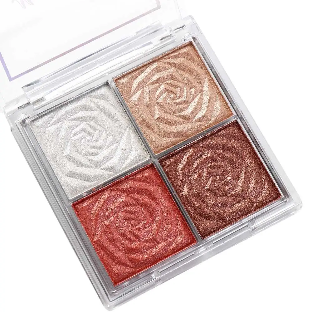 Highgloss Cosmetics 3D Face Bronzer Eyeshadow Diamond Highlight Powder Makeup Palette Glitter Highlighter Palette Makeup Tool