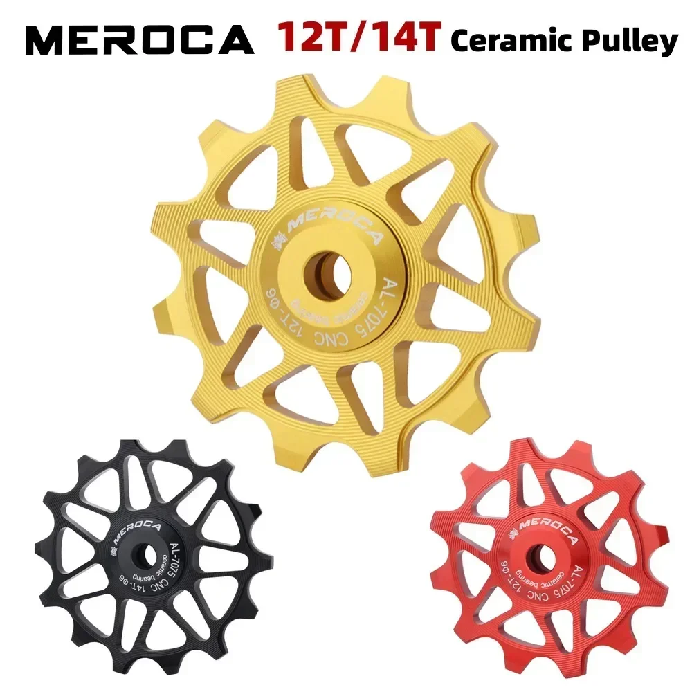 12 14T Road Bike Ceramic Bearing Pulley 8V 9V 10V 11v Rear Derailleur Guide Wheel for Sram Shimano Mountain Bike Derailleur