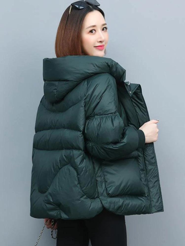 2025 New Women\'s Short Winter Cotton Jacket Hooded Keep Thickening Warm Coat Grace Formal Middle-aged Parkas Women\'s Clothing