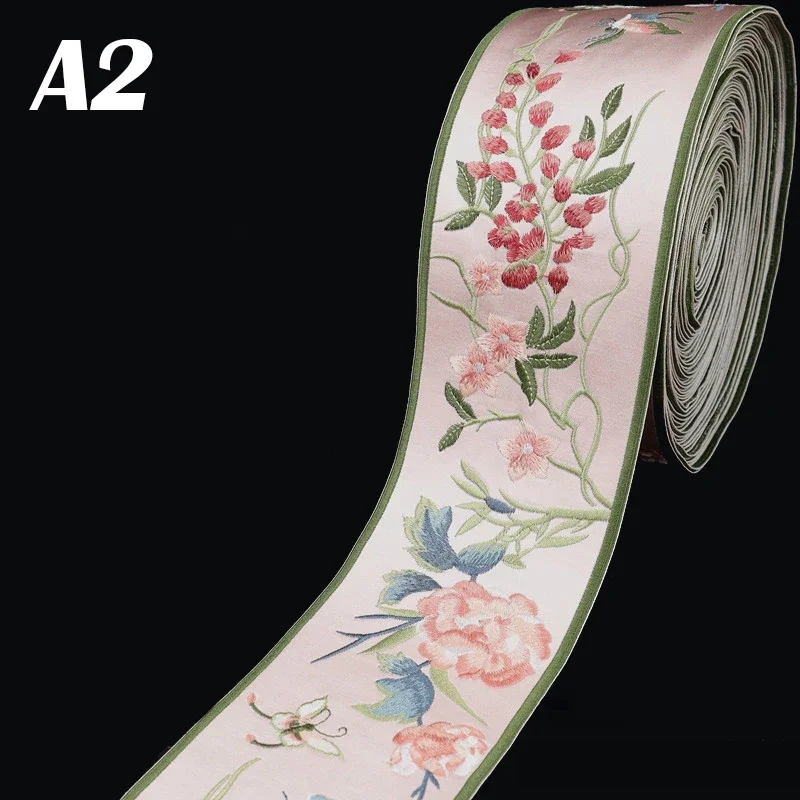 1 M จีนปัก Webbing Retro เย็บปักถักร้อยลูกไม้ Trim สําหรับ DIY Hanfu เครื่องแต่งกายเบาะผ้าม่านตกแต่งริบบิ้นอุปกรณ์เสริม