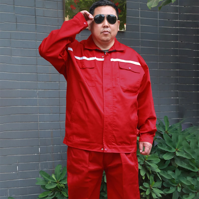 Reflective Loose Work Clothing Men Plus Size Mechanical Factory Durable Protective Uniform Labor Workshop ElectricCoverall M-8XL