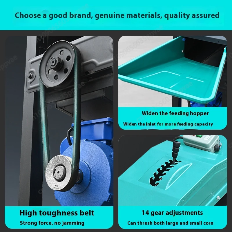 Automatic Corn Thresher Machine Electric Powered Maize Sheller For Home Use With Compact Design Efficient Shelling Performance