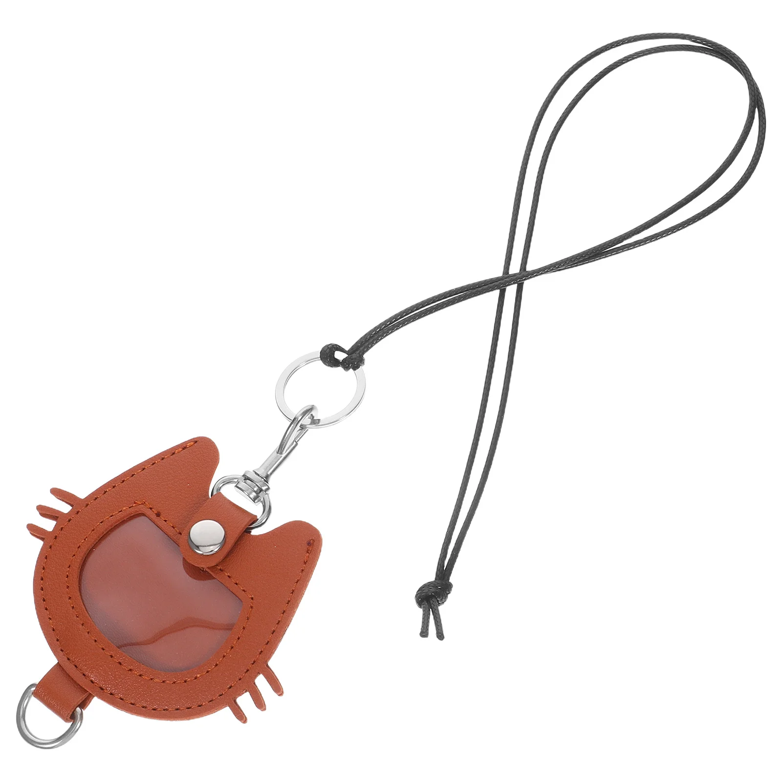 

Pet Hair Keepsake Keychain Cat Shape PU Secure Compartment for Dog Cat Hair Storage Memorial Gift Portable Bag Charm