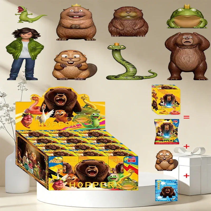 New Blind Box Hoppers Beaver Transformation Plan Mystery Box Cute Beaver Figure  Random Design Desktop Decoration Collection Toy