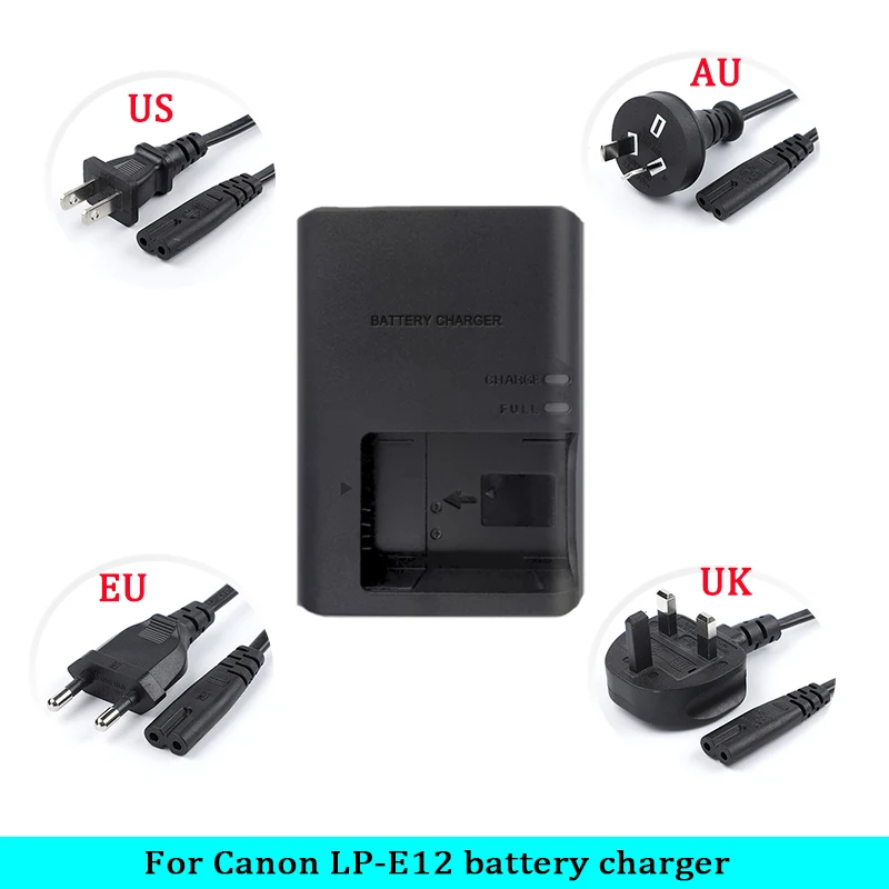 

LC-E12E LCE12 Battery Charger for Canon LP-E12 LPE12 EOS-M EOS M EOS M200 M50 M50II M10 M100 100D Rebel SL1 Kiss X7 Camera