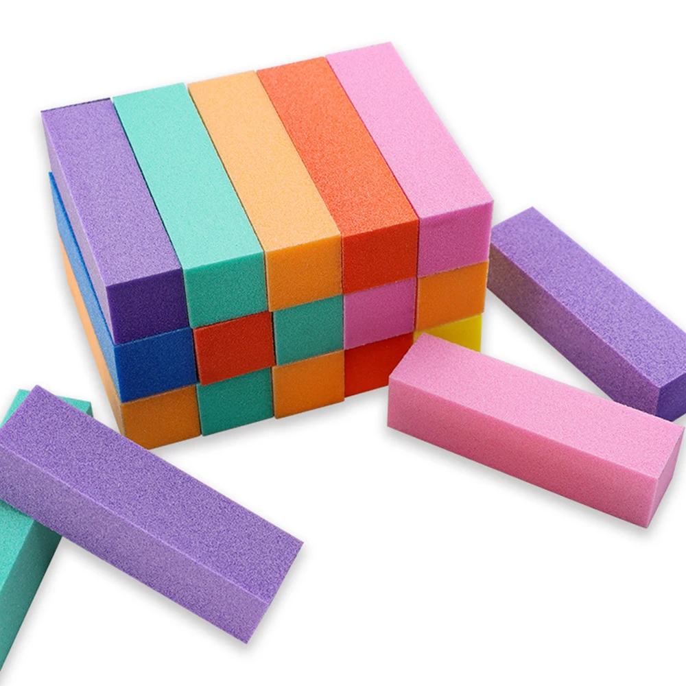 5 Teil/satz Nagel Puffer Polieren Block Bunte Rechteck Vier-seitige Polnischen Schwamm Nagel Datei Pediküre Maniküre Pflege Werkzeuge