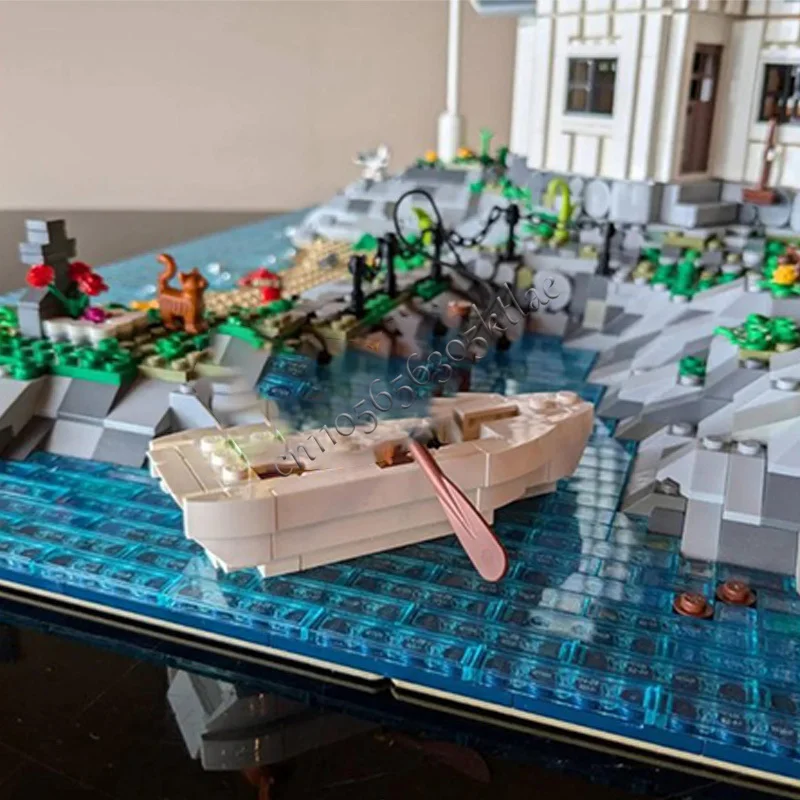 5489 PCS 하우스 스트리트 코스탈 아일랜드 하우스 노르드란드하우스 MOC 맞춤형 모듈식 블록 창의적 DIY 조립 장난감 선물