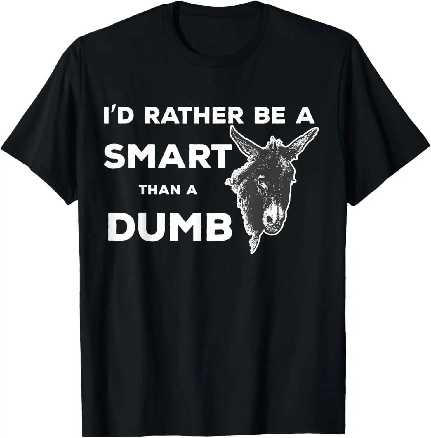 Футболка Smartass Dumb Ass Donkey с забавным изображением животных