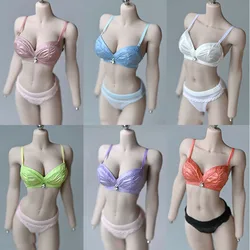 1/6 Female Soldier Clothes Accessories Model Adjustable Shoulder Strap Bra Lace Panties Underwear Fit 12'' Action Figure Body