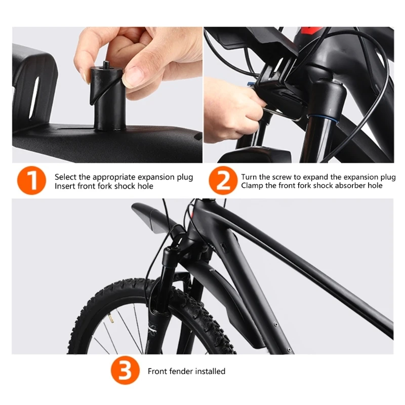 Folding Bicycles Mudguard Bicycles Mudguards Ridings Adjustable Bikes Mud Flap Front Rear Mud Guard for Mountain Bikes