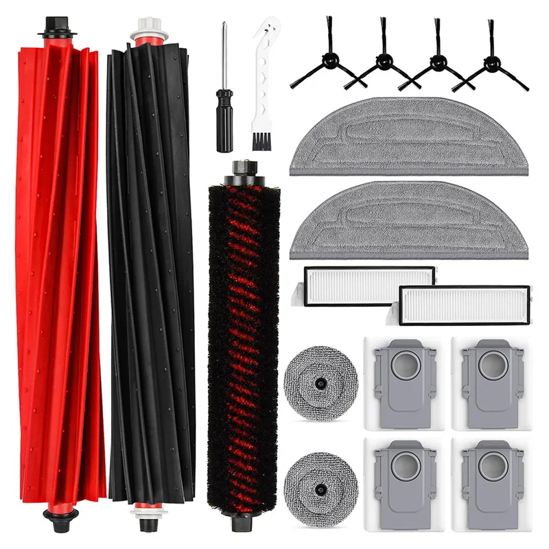 

FYBL-For Roborock S8 Max/Maxv Ultra Compatible Replacement Parts High-Speed Brush Roller Brush Side Brush Filter Set Sweeper