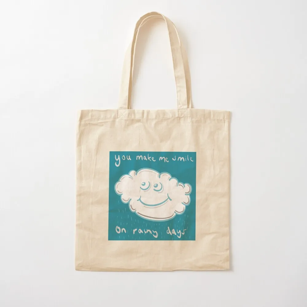 

You make me smile, on rainy days Tote Bag ecological bags tote canvas men's Canvas