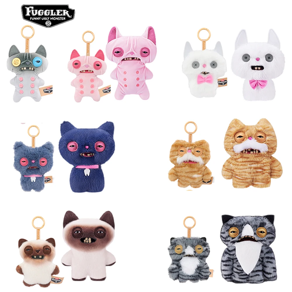 Fuggler FUGG ALLEY CATS Original Monster Stuffed Doll Hairless  Mixed-breed Cat Orange Anime Cartoon Peluche Toys Christmas Gift