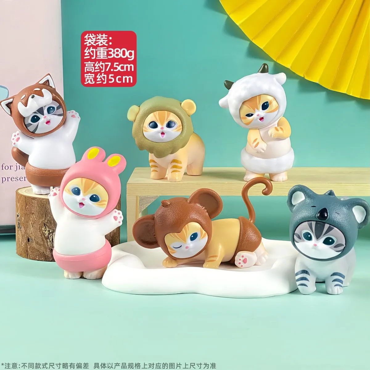 Mofusand Series Hairy Party Seafood Cat Box Handmade Cartoon Creative Style Trendy Play Ornament Surprise Birthday Gift Toys