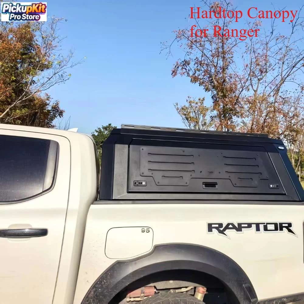 

Steel/Aluminum Hardtop Canopy for Ranger Double Cab 6ft Bed No‑Drill Lockable Waterproof Pickup Truck Cargo Cover