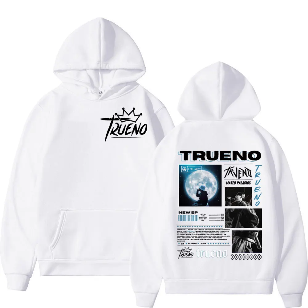 Rapper Trueno Mateo Palacios Album Poster Graphic Hoodies Harajuku Hip Hop Hooded Sweatshirts Unisex Casual Fashion Pullovers