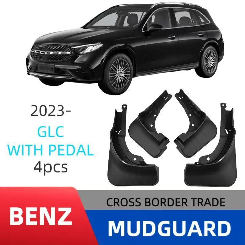 

For Mercedes-Benz GLC With pedal 2023 Mudguard Front and Rear Automotive Parts Splash Proof Cars Mudguard Mud Flaps