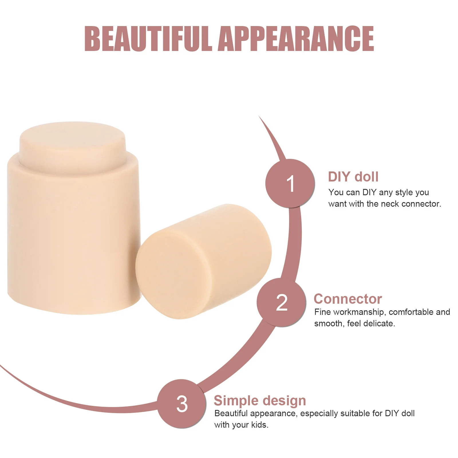 Connecteur de Support de cou pour bricolage, 2 pièces, tête de soldat, matériaux de fabrication artisanale, fournitures de travaux manuels pour enfants, meubles à l'échelle 1/6