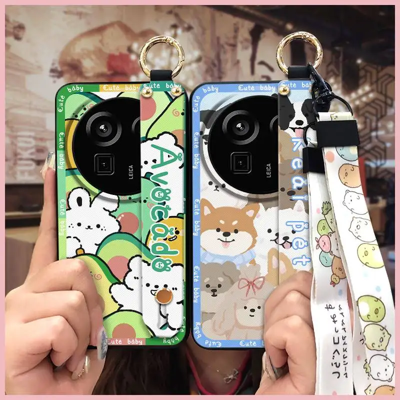 Soft case Cute Phone Case For Sharp Aquos R9 Pro/SH-54E Silicone Cartoon Fashion Design Shockproof Wristband ring