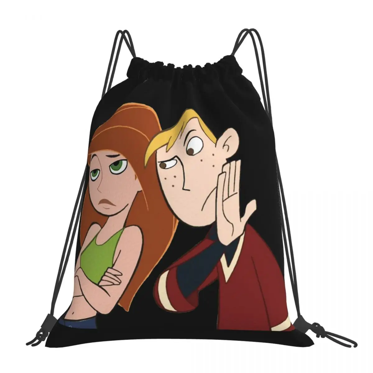 

Рюкзаки Kim Possible, многофункциональные портативные сумки на шнурке, карманные спортивные сумки на шнурке, сумки для книг для путешествий, школы