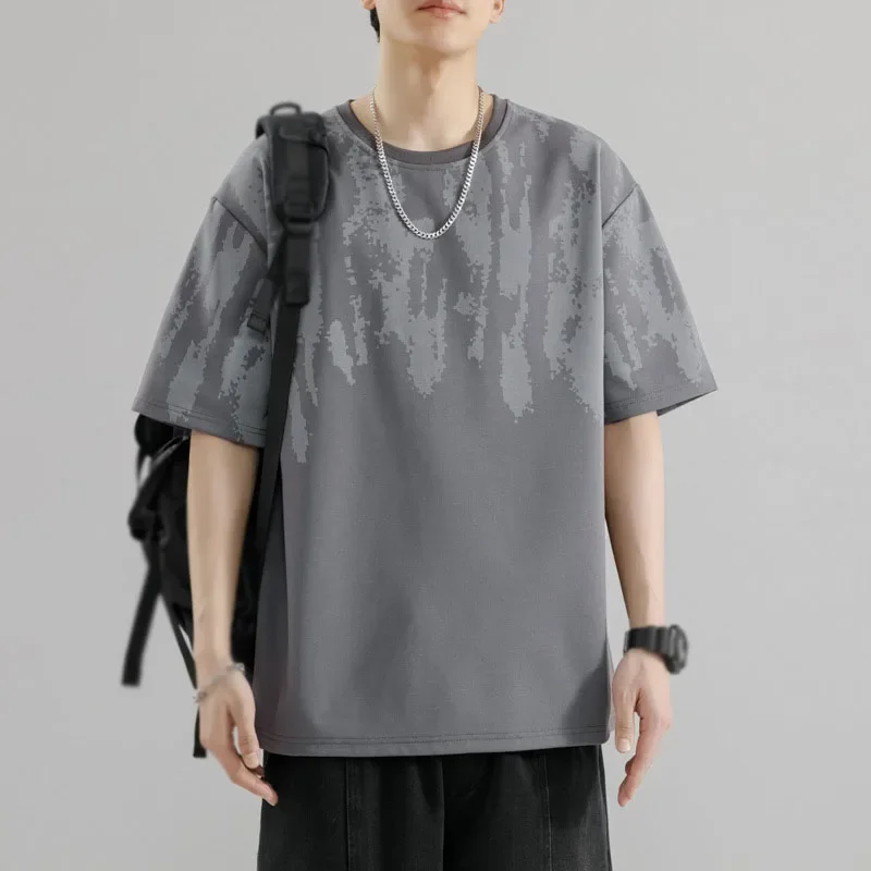 

Summer Men Short Sleeved T-shirt Oversized O-neck Breathable T-shirt 7XL 8XL 135kg