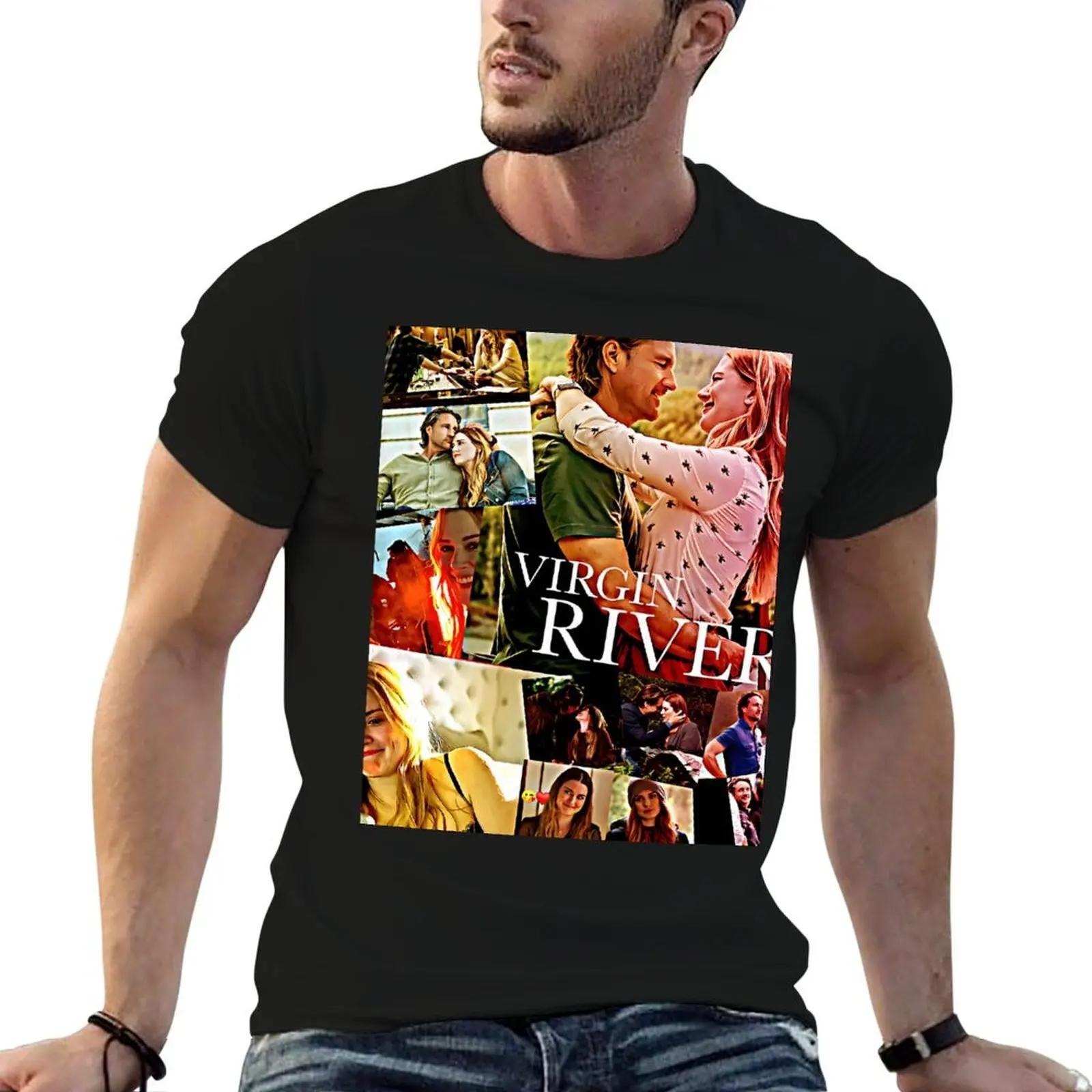 

virgin river T-Shirt men t shirt cotton 100% t shirts for man cotton soft t shirt man luxury T-shirt