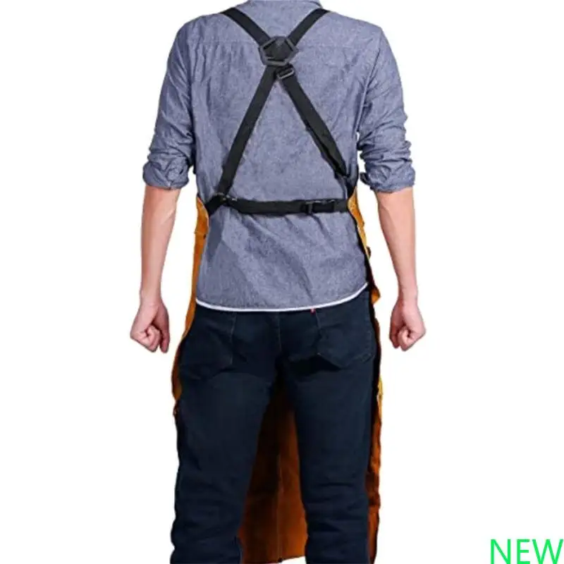 

Professional Leather Welding Apron with Convenient Storage for Tool Accessories