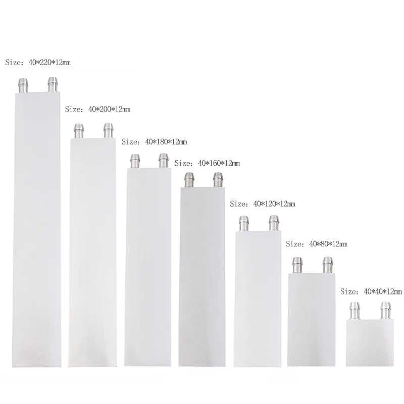 40x40x12mm 40x80x12mm Podstawowy aluminiowy blok chłodzenia wodnego System radiatora do komputera PC Laptop CPU do płynnej wody Hurtownia