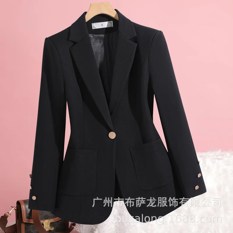 2025Nuevo traje de moda elegante, chaqueta profesional informal de manga larga para mujer, chaqueta Formal individual para mujer, ropa de trabajo 8302