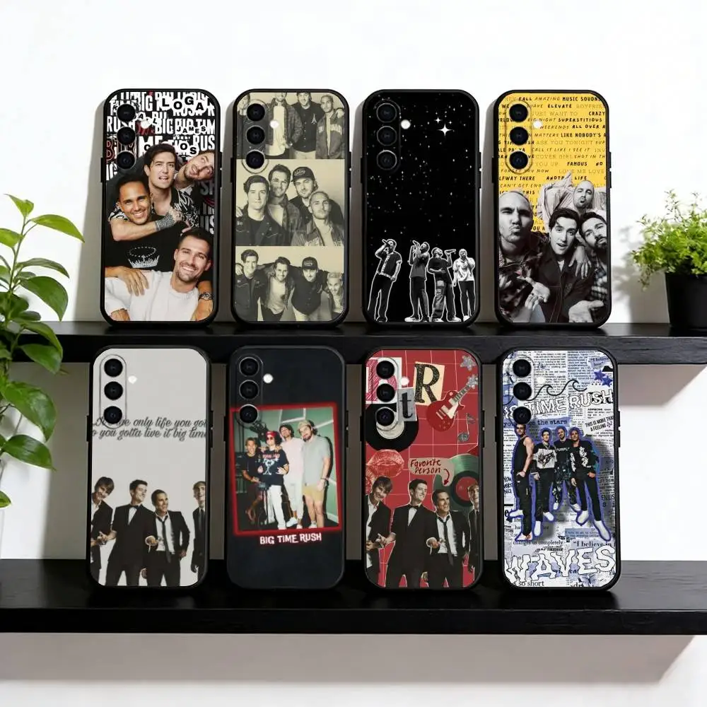 B-Big T-Time Rush Band  Phone Case Black Silicone Soft For Samsung Galaxy A73,A72,A71,A70,A53,A52,A51