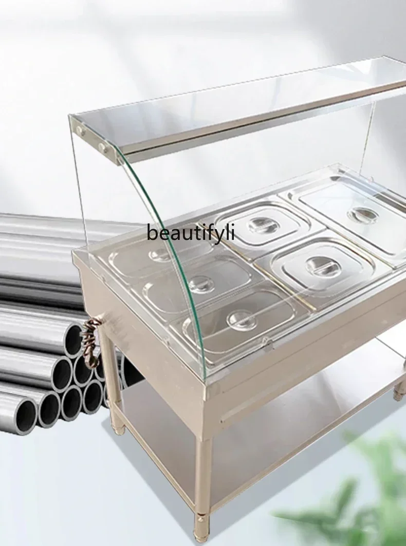 

YH A56 Glass cover insulation commercial stainless steel steamer insulation fast food truck
