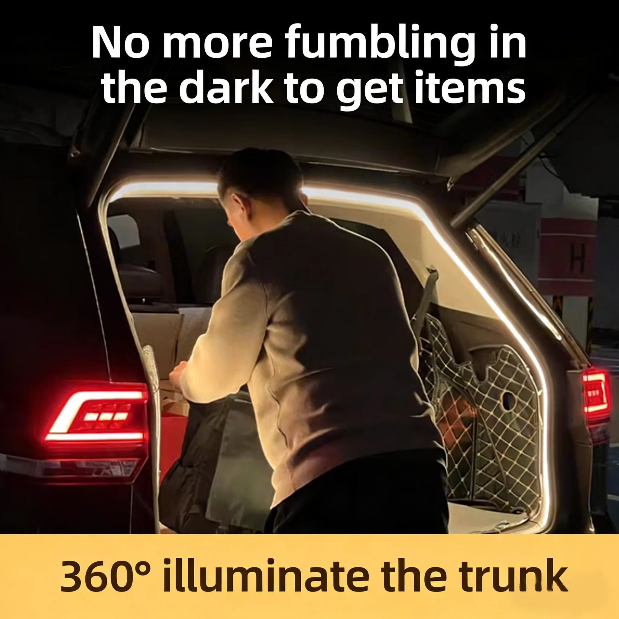 

LED Rear Trunk Light Bar For Jetta VS5 VS7 SUV White Warm White Car Trunk Modified Atmosphere Lamp Interior Light