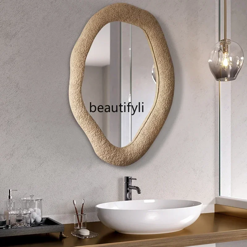 

makeup mirror ins style special-shaped bedroom wall-mounted creative vanity mirror irregular entrance