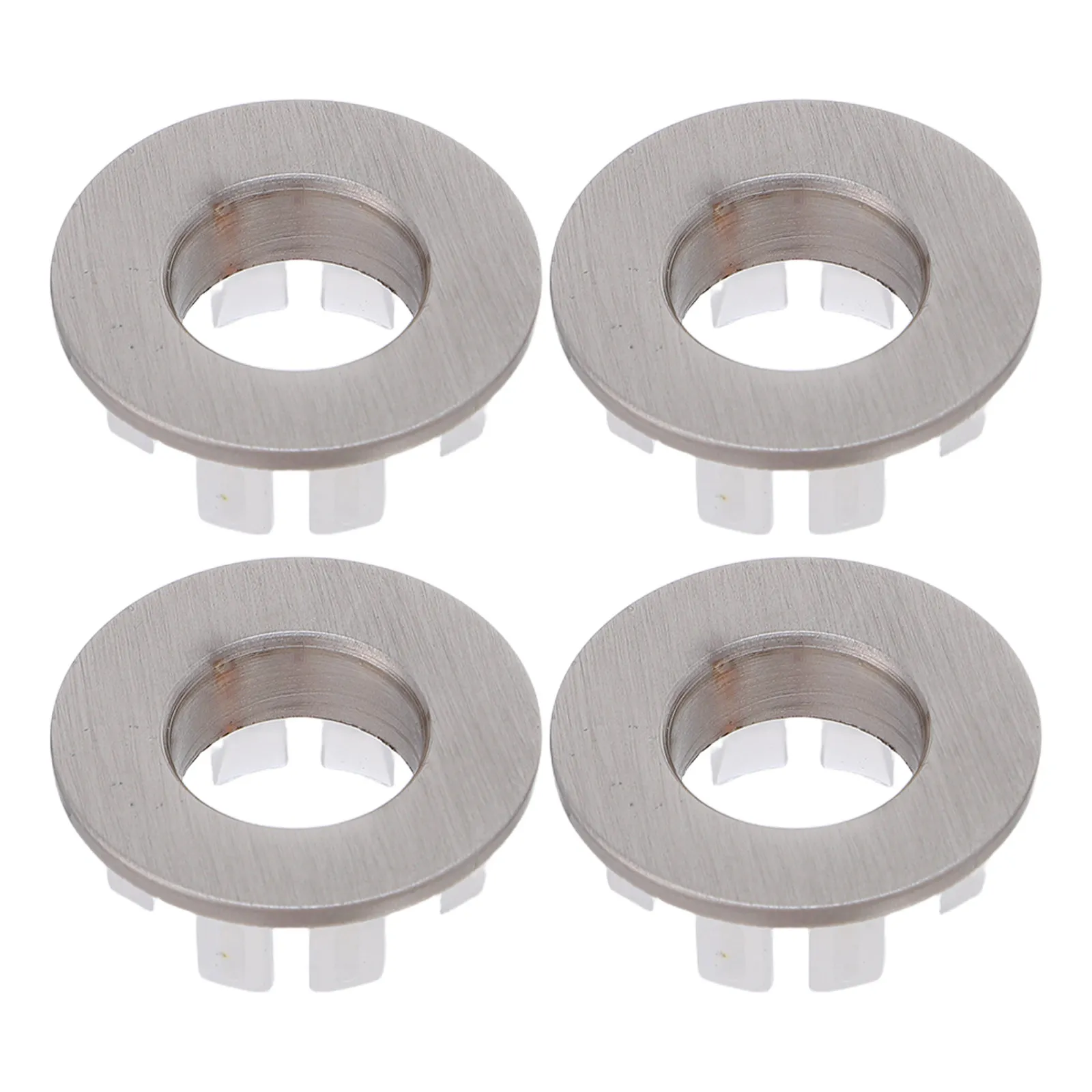

Комплект из 4 металлических декоративных заглушек для отверстий слива раковины, защита от брызг, для отверстий 22-24 мм
