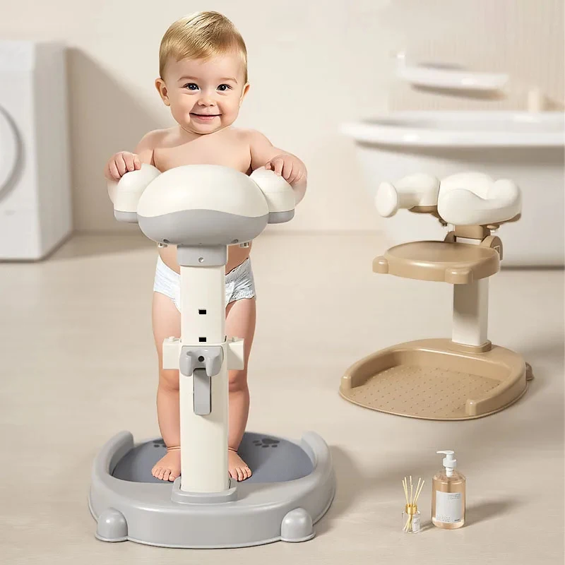 Baby Standing Shower Stand Adjustable Children's Bath Device Household Non-Slip Children's Bath Stand Baby Bath Stand Support