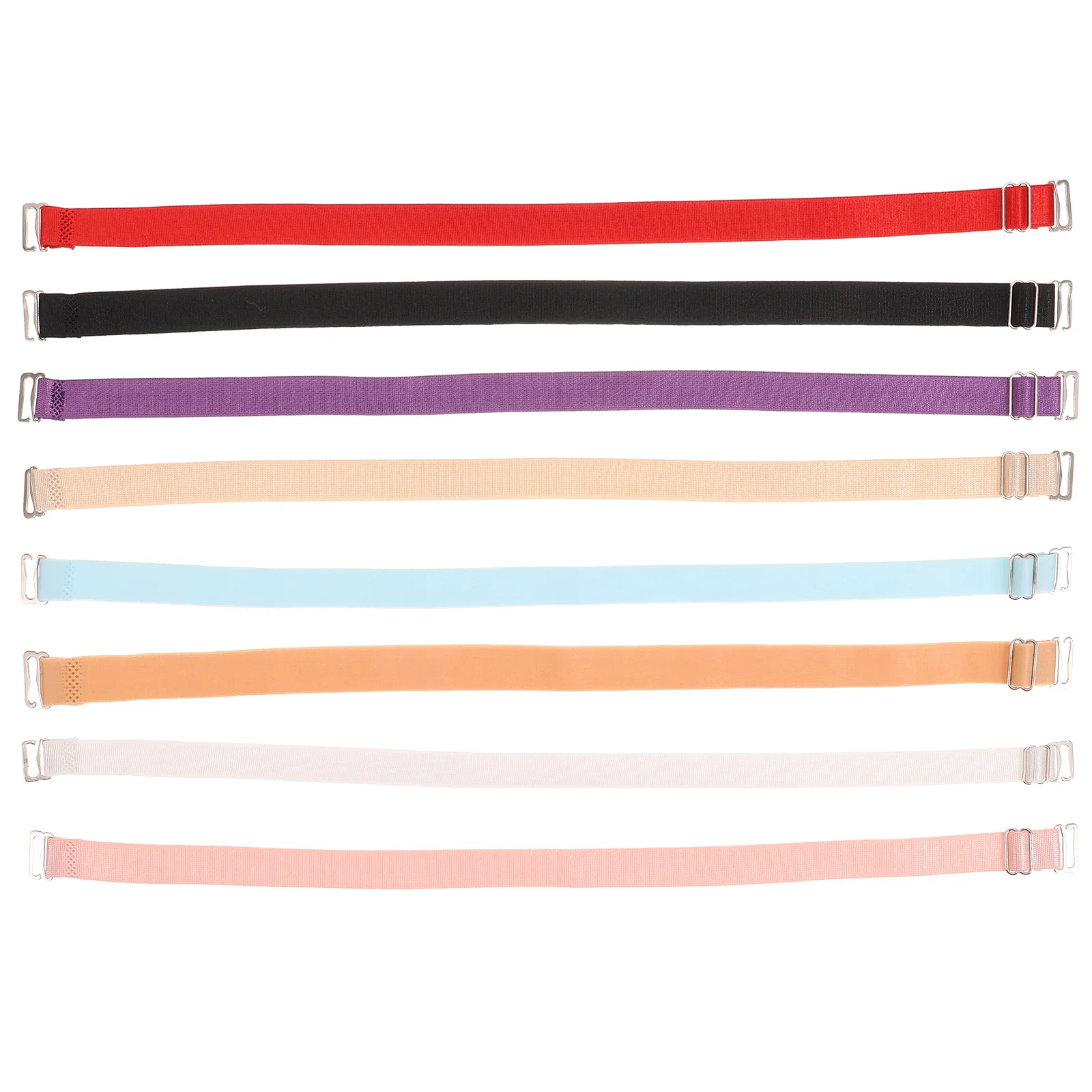 

8pcs Stainless Steel Bra Straps Adjustable Anti-slip Shoulder Bands High Elasticity Replacement Underwear Accessories