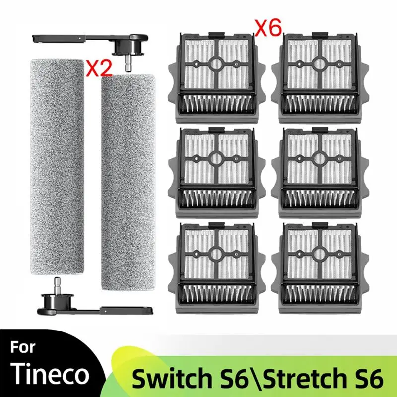 

Запчасти BOFO для Tineco Floor One Switch S6/Stretch S6: роликовая щетка, HEPA-фильтры, аксессуары для моющего пылесоса